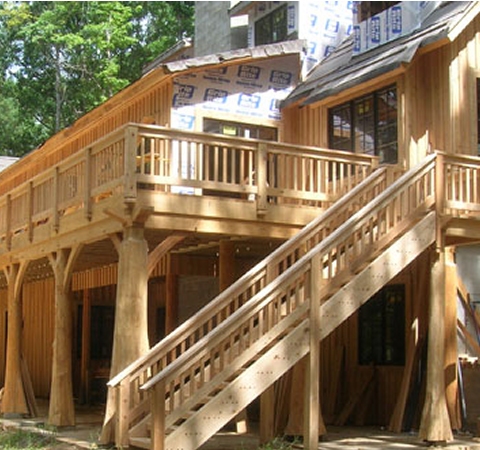 cypress exterior porch stairs