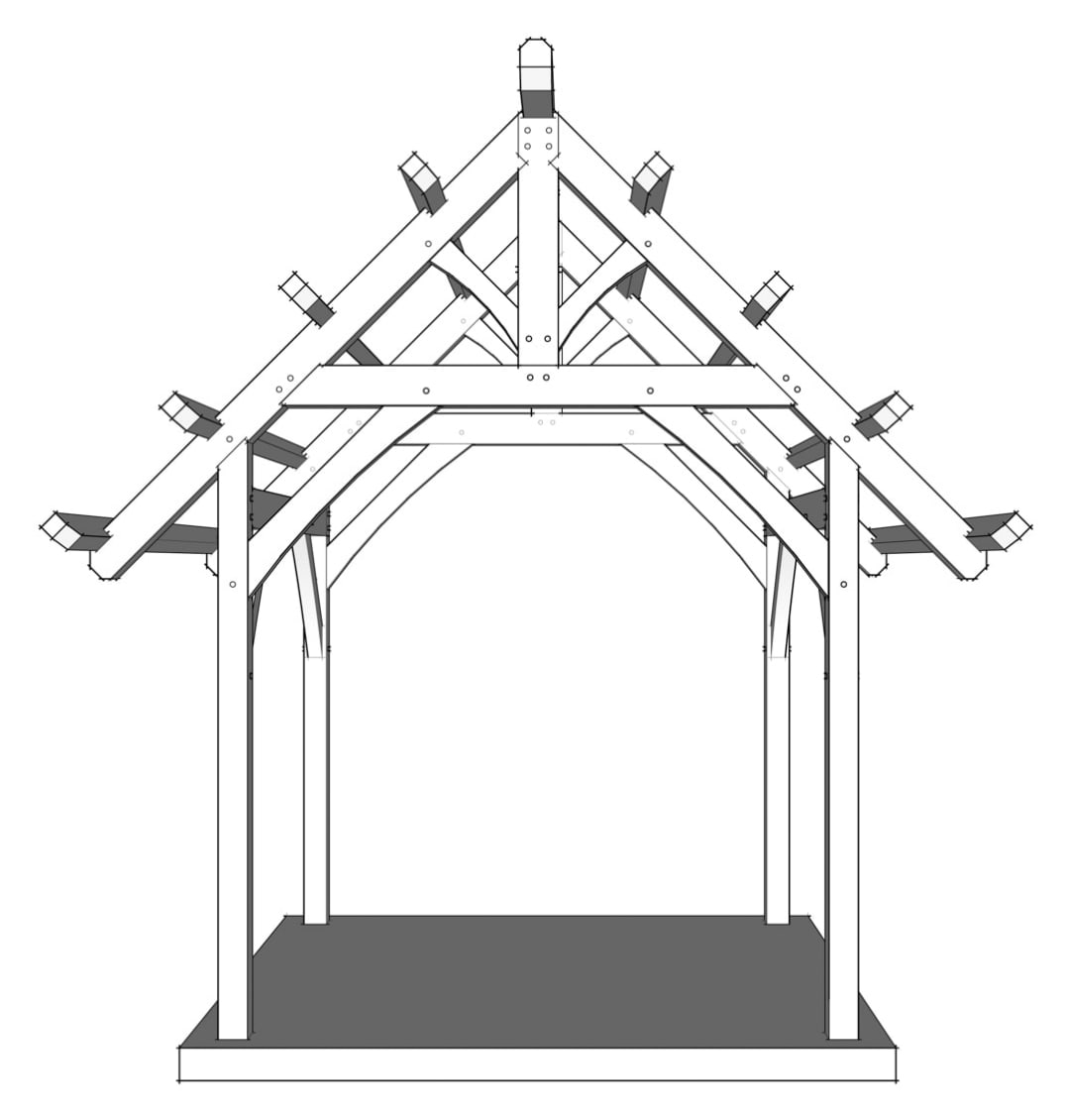 Timber frame pavilion plan Timber frame pavilion plan