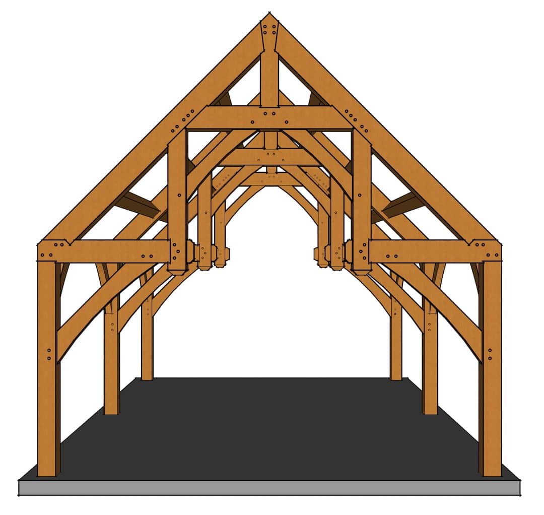 16x24 Hammer Beam Timber Frame Plan 16x24 Hammer Beam Timber Frame Plan