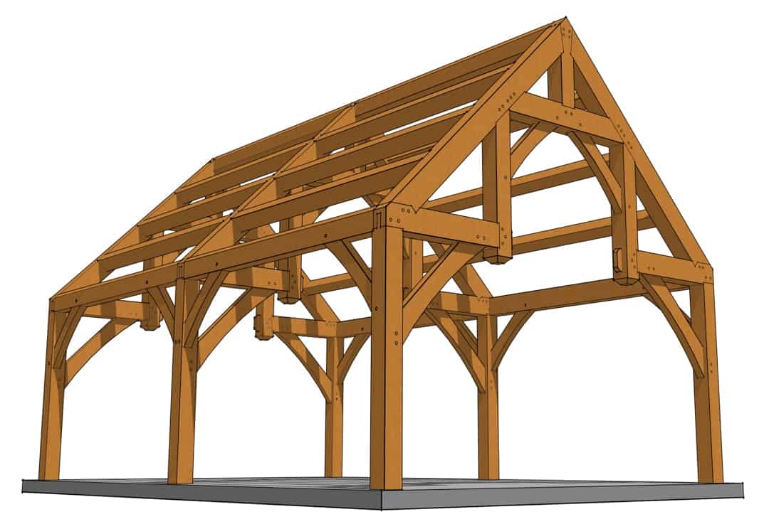 16x24 Hammer Beam Timber Frame 16x24 Hammer Beam Timber Frame