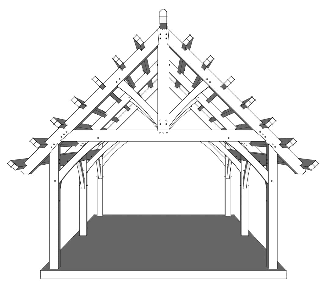 16x24 Heavy Timber Pavilion Plan (6841) Mono - 10-min 16x24 Heavy Timber Pavilion Plan (6841) Mono - 10-min