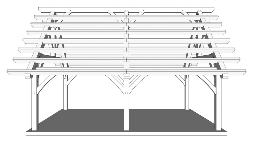 Pavilion timber plan Pavilion timber plan