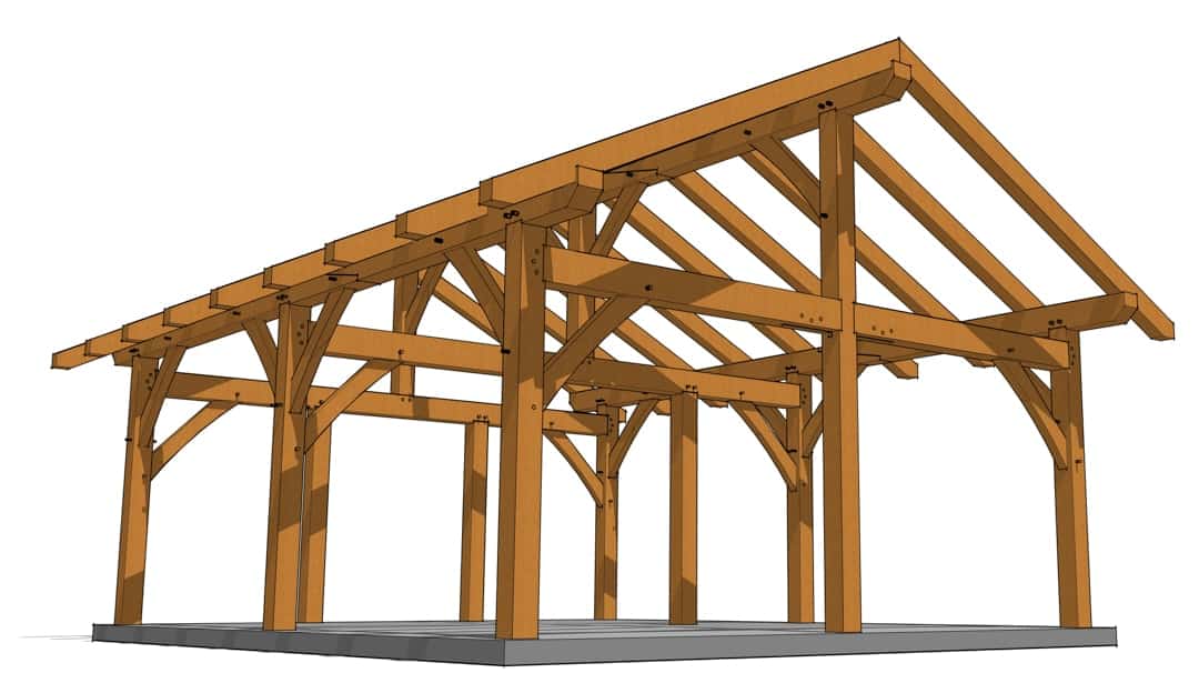 24 x 24 King Post Timber Frame 24 x 24 King Post Timber Frame
