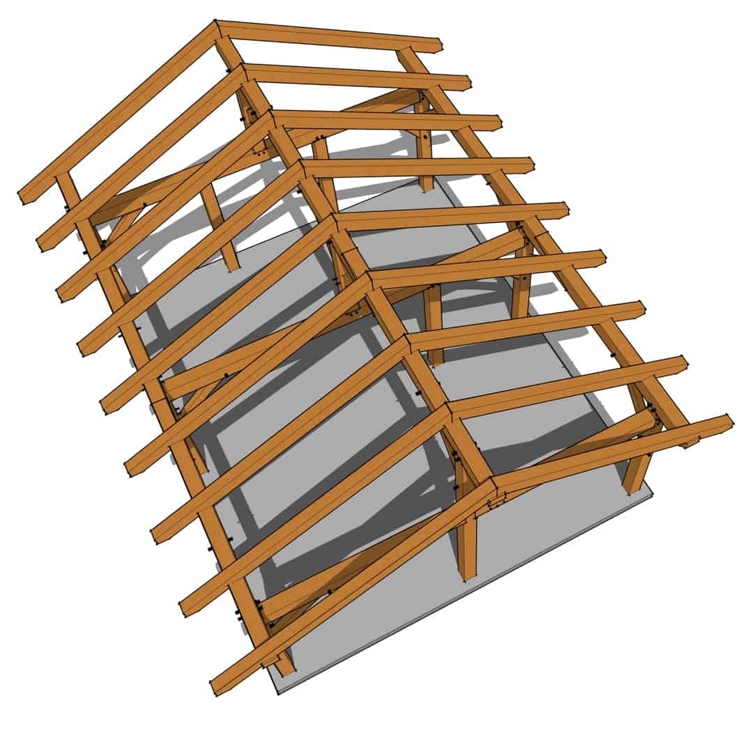 24 x 24 King Post frame 24 x 24 King Post frame