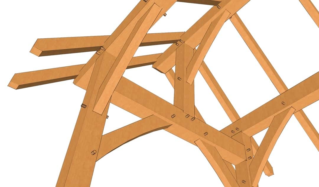 8x12 Timber Frame detail 8x12 Timber Frame detail