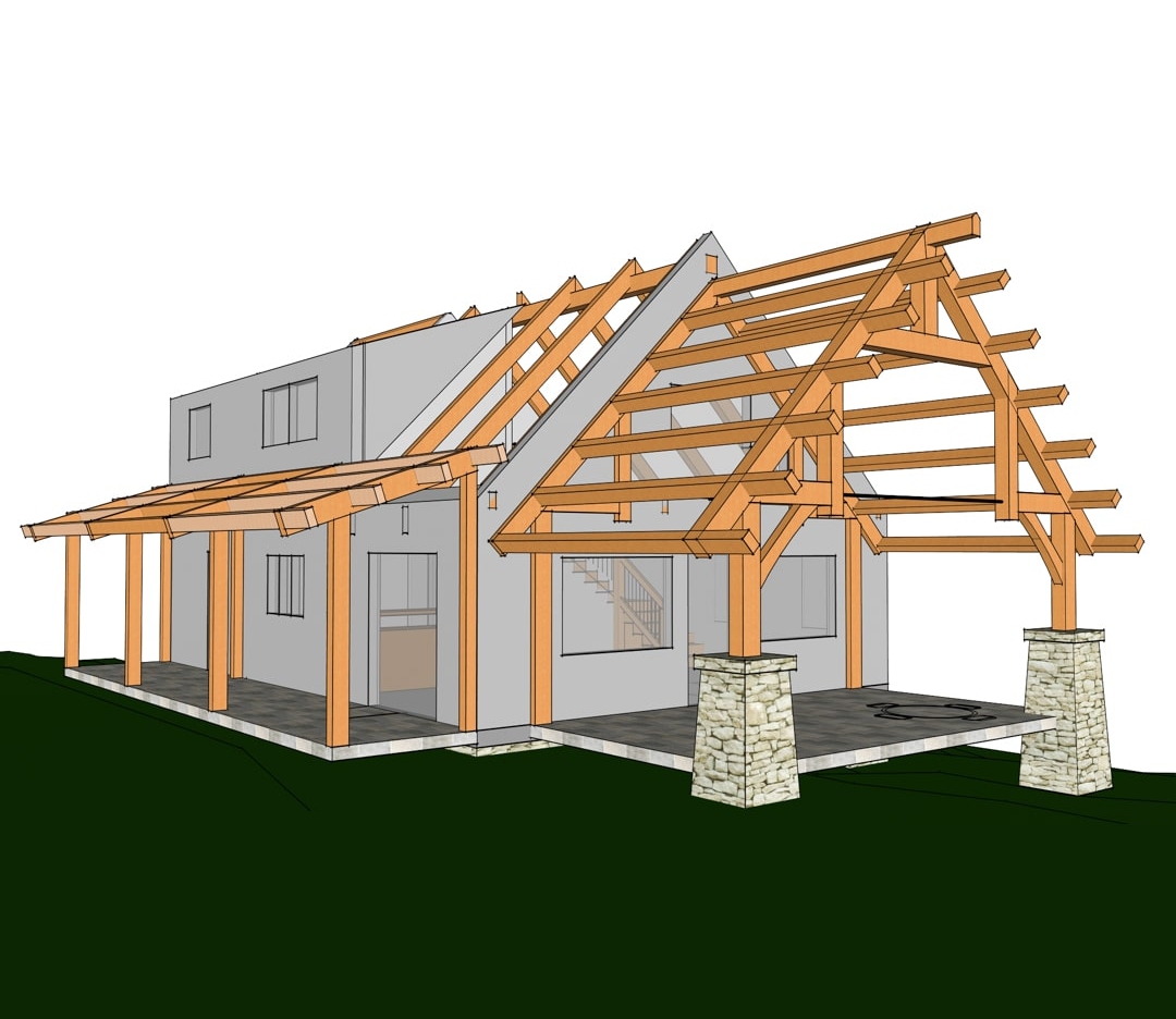Cabin timber framing Cabin timber framing plan