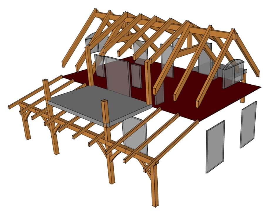 Timber frame diagram Timber frame diagram