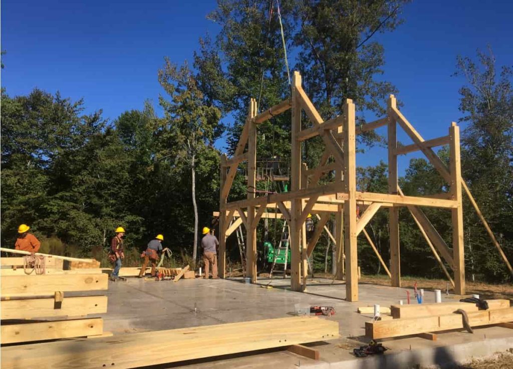 Raising A Timber Framed Community Barn MORESUN