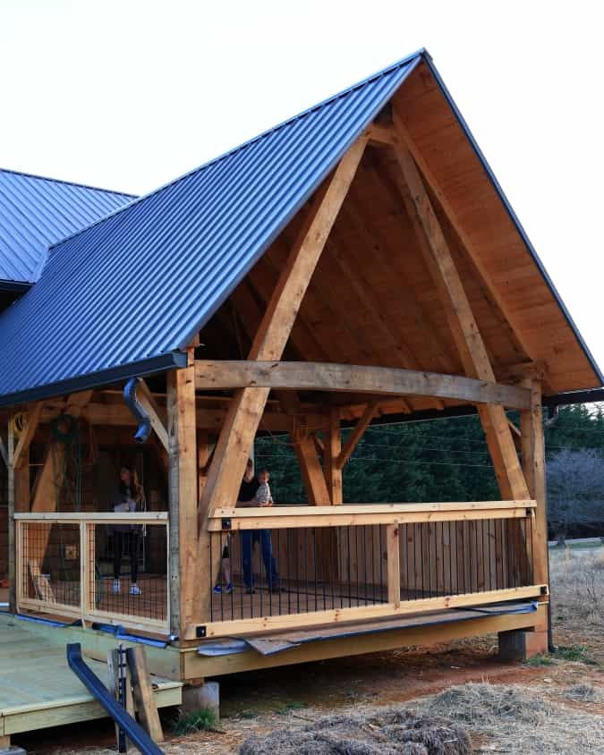 back porch cruck frame back porch cruck frame