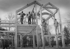 Moresun timber frame crew in Mountain Rest