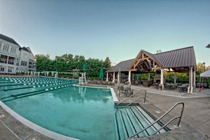 commercial timber frames - Timber frame pool pavilion at Ansley Golf Club in Atlanta, Georgia