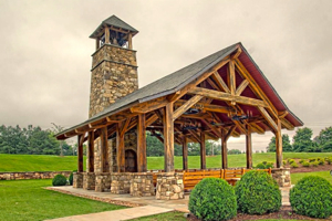 Timber frame open air chapel