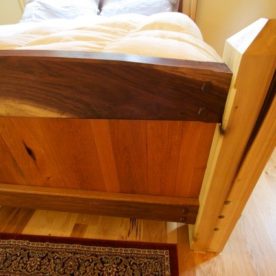 Timber framed bed