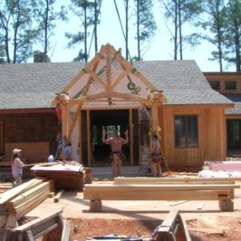 Timber Frame Porch Raising
