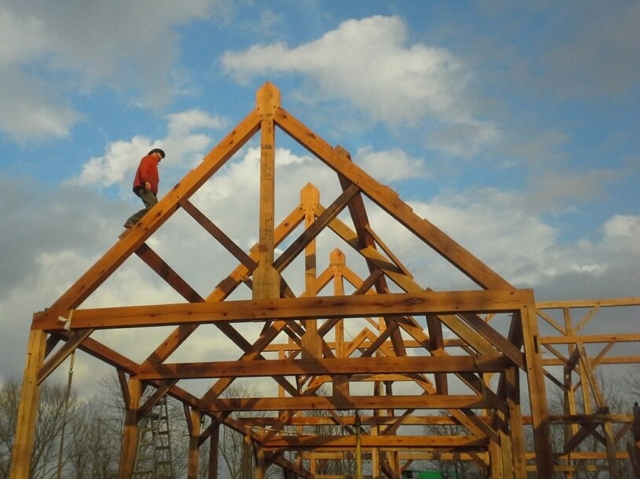 timber frame barn raising indiana