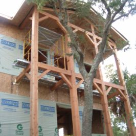 timber frame double level porches