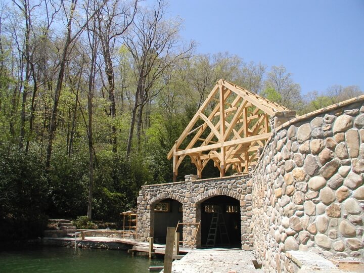boathouse timber frame complete
