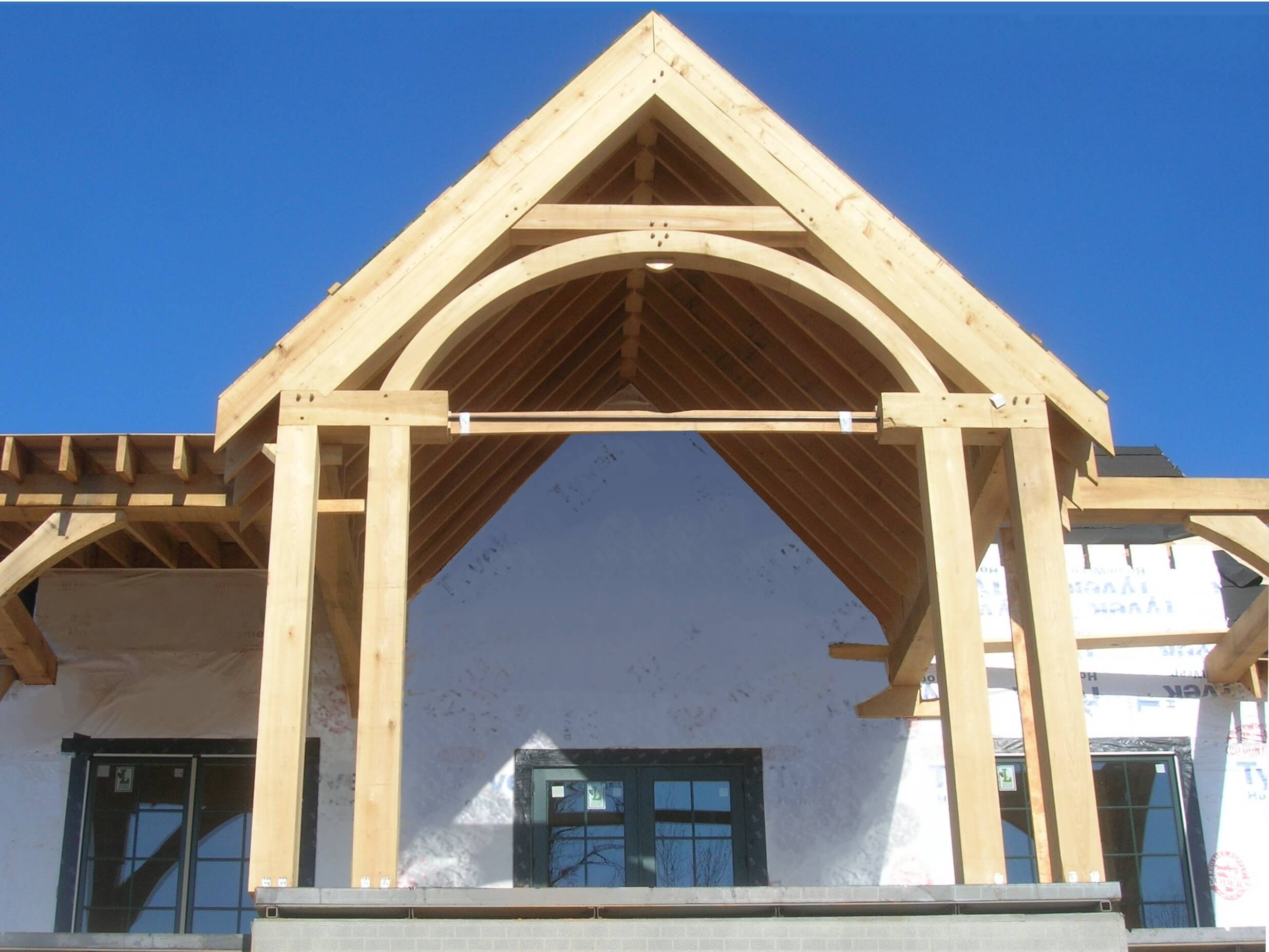 curved porch truss