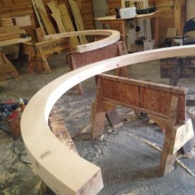 curved timbers in shop