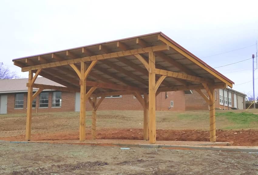 community center timber frame pavilion
