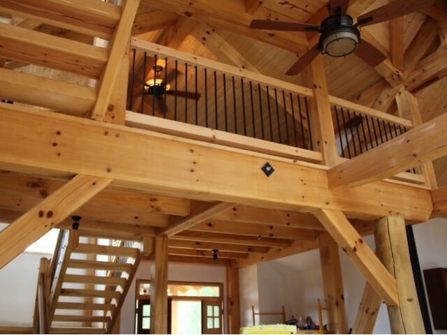 loft railing wood-metal