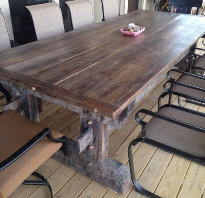 timber frame table