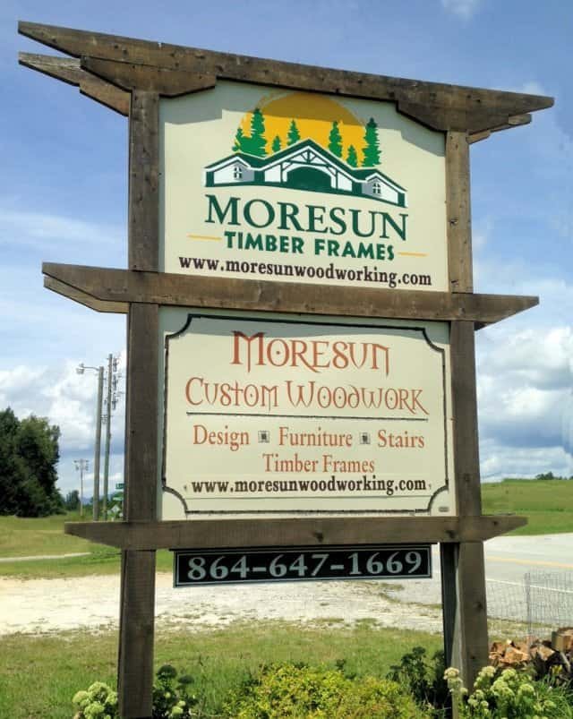 MoreSun timber frames sign