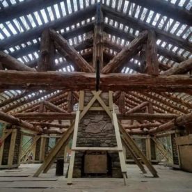 Pine Mountain State Park in KY timber frame pavilion done
