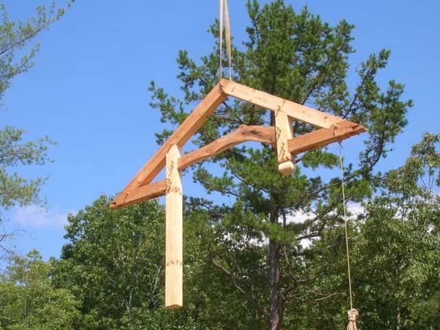 Flying timber truss