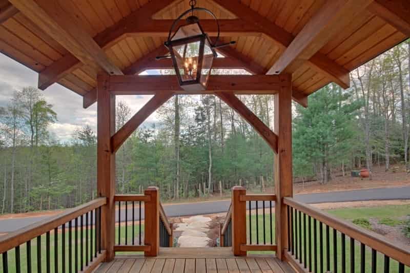 Timber frame front porch