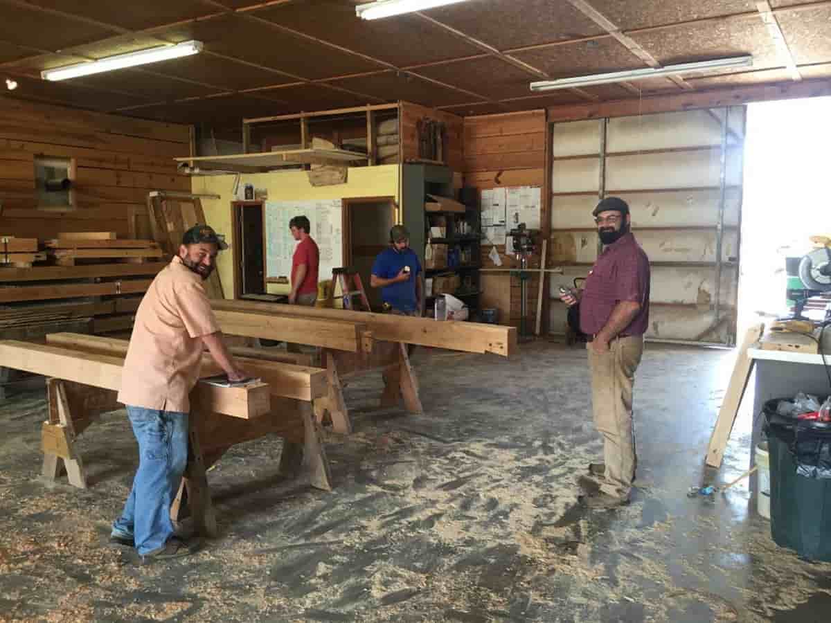 Indiana timber frame barn cutting begins