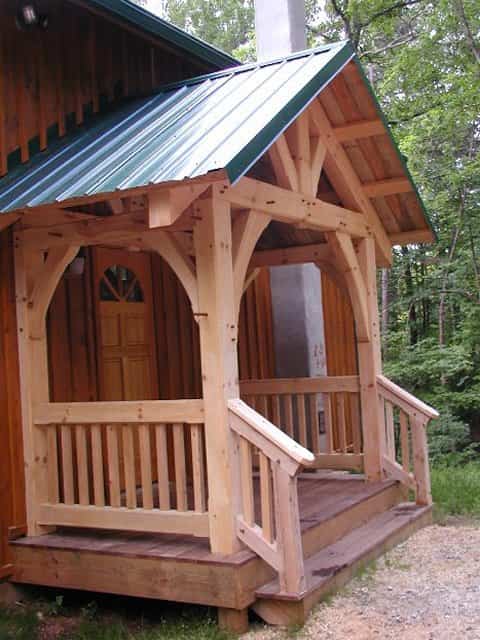 Timber frame entry porch