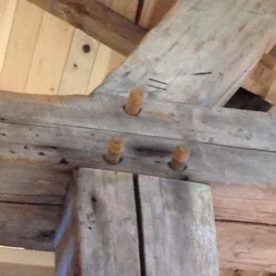 Marriage marks on timber frame