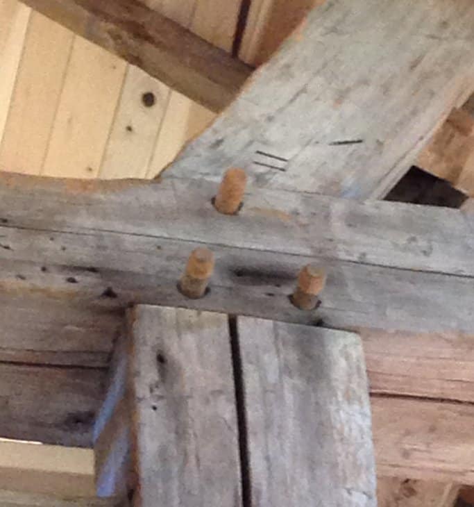 Marriage marks on timber frame