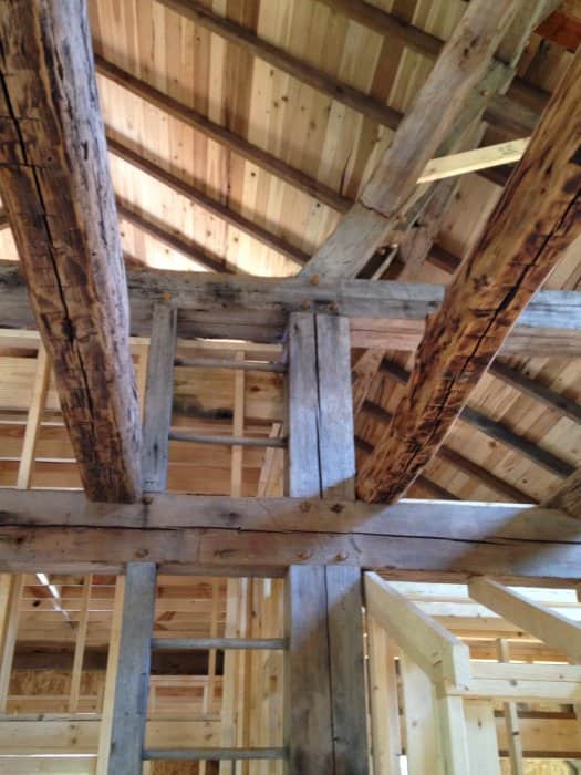 reclaimed barn timber frame
