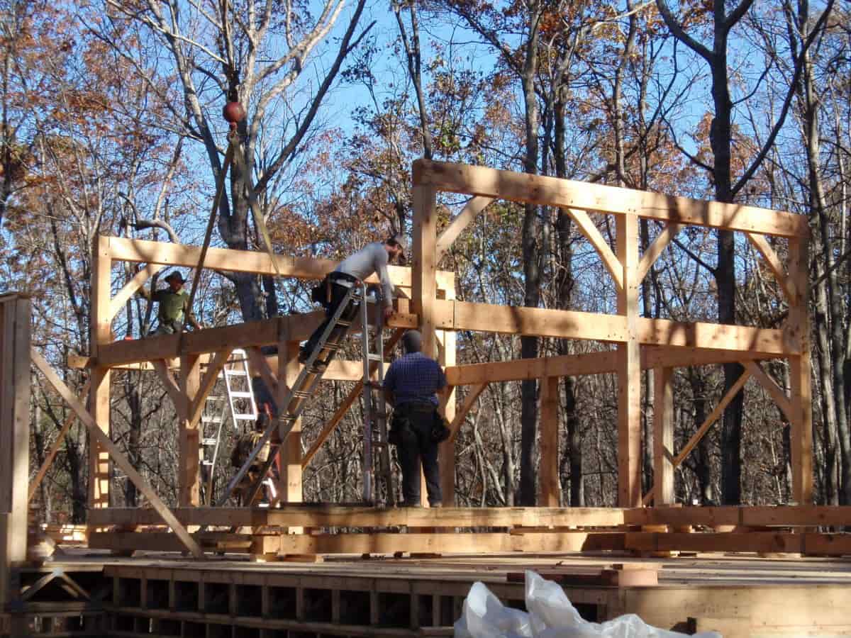 TN timber frame raising