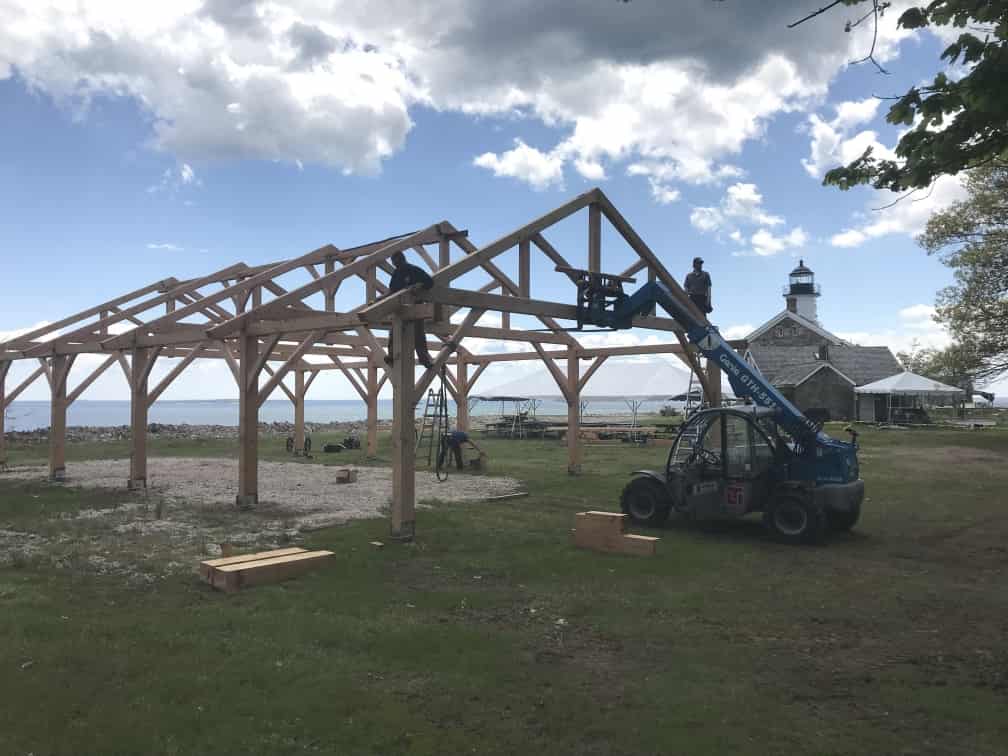Timber frame pavilion