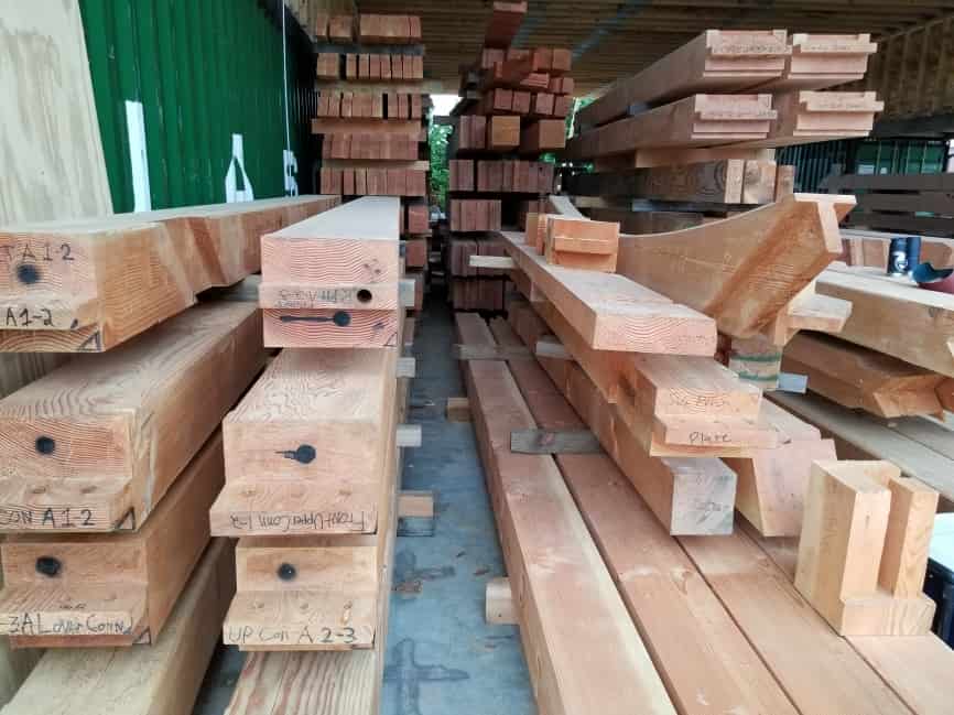 Stacks of timber