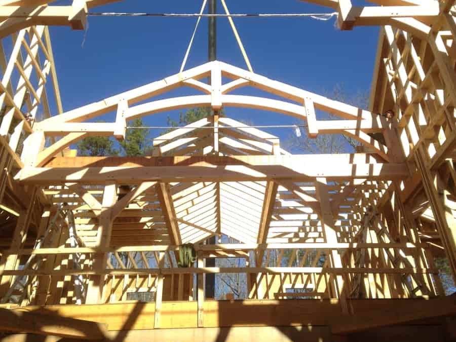 hammer beam truss raising