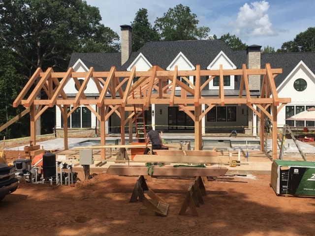 Atlanta pool timber frame