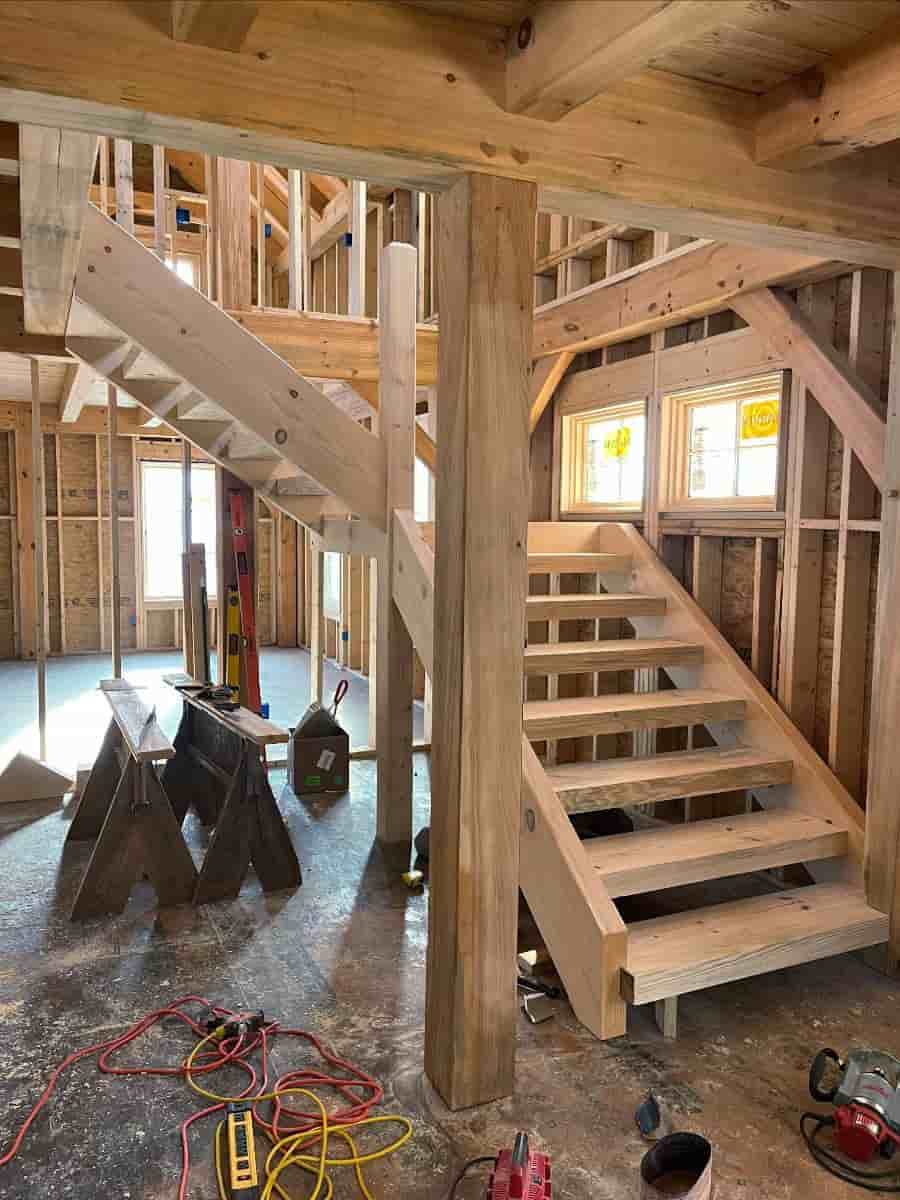timber framed stairs