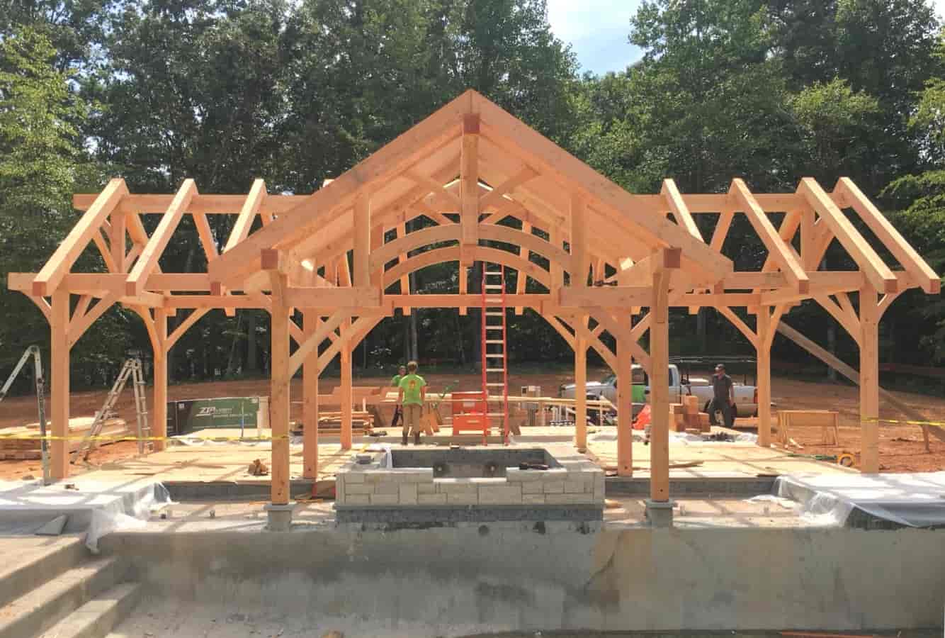 pool pavilion raised