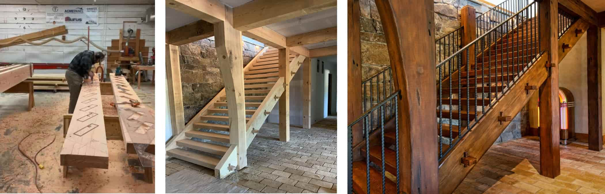 timber framed stairs