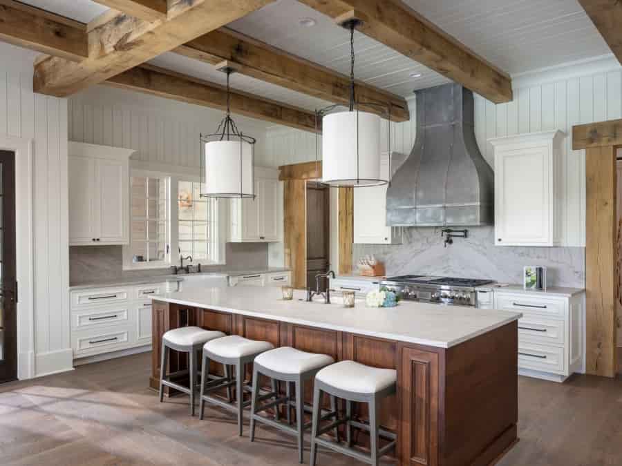 kitchen ceiling beam grid