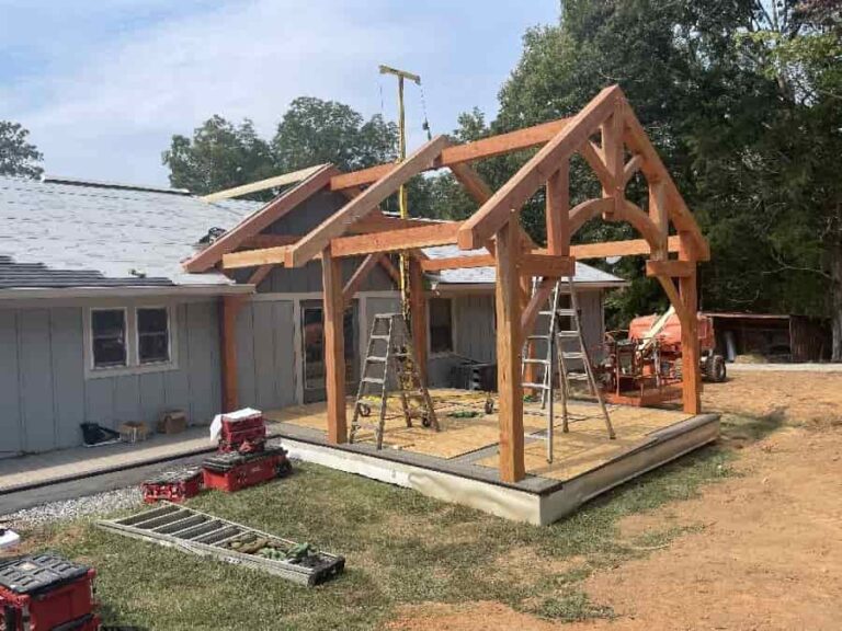 Timber framed porches add year-round living space to your home