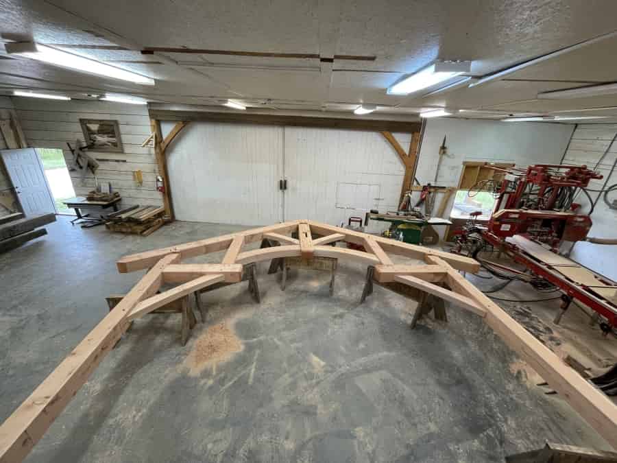truss fit up in shop