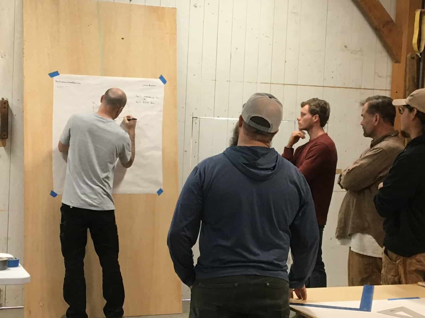 Pat Moore explaining project