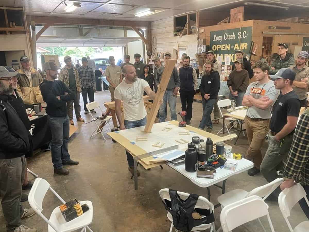 Pat Moore teaching stereotomy
