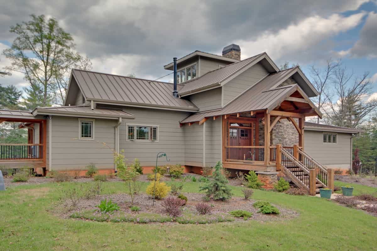 Contemporary timber frame home