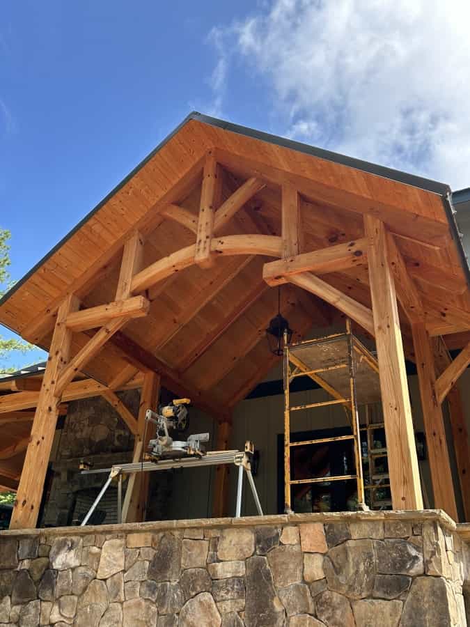 curved bottom chord porch